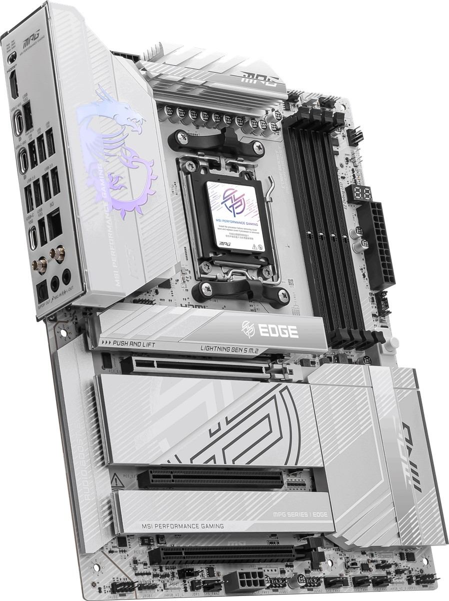 MSI MPG X870E EDGE TI WIFI7 DDR5 HDMI-DP TYPEC PCIE 5.0 AM5 ATX BEYAZ