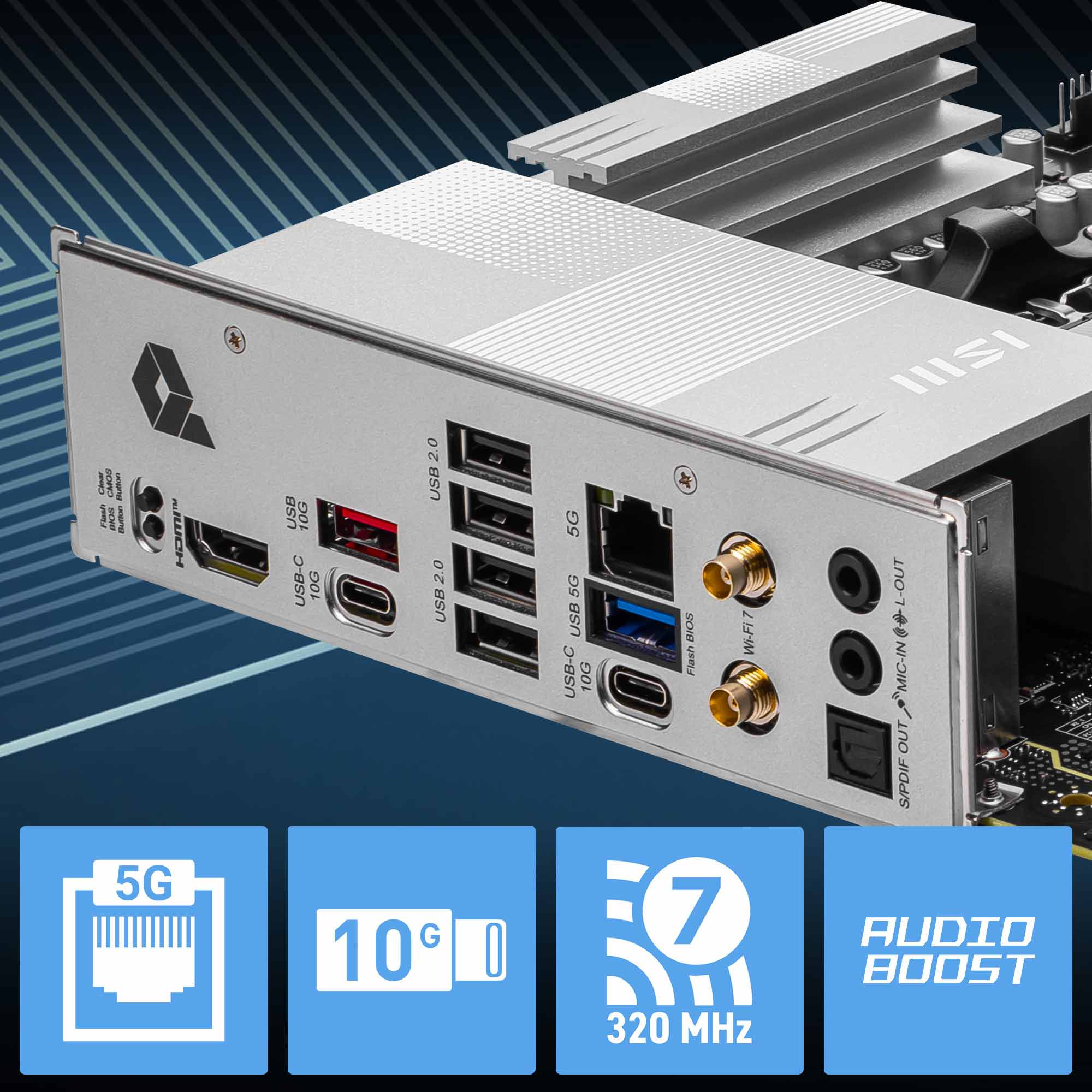 MSI PRO B850-P WIFI7 DDR5 HDMI-DP TYPEC PCIE 5.0 AM5 ATX