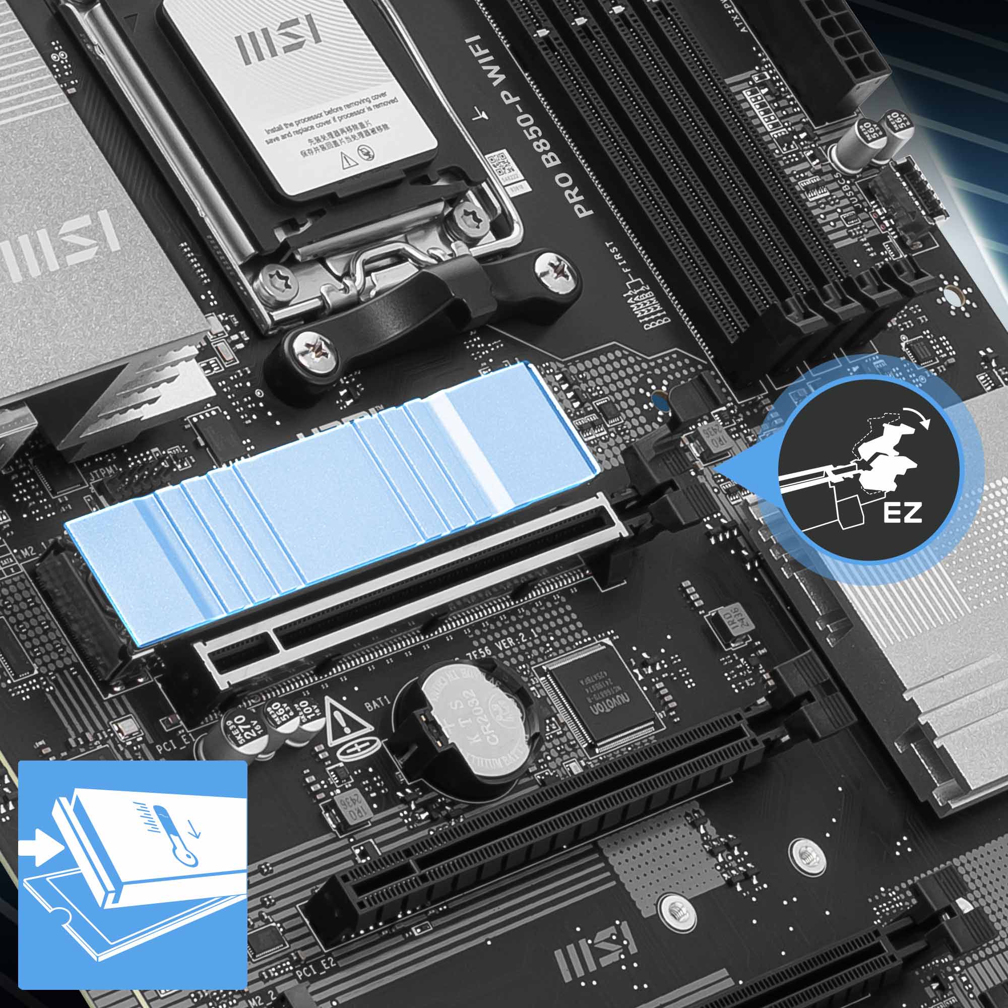 MSI PRO B850-P WIFI7 DDR5 HDMI-DP TYPEC PCIE 5.0 AM5 ATX
