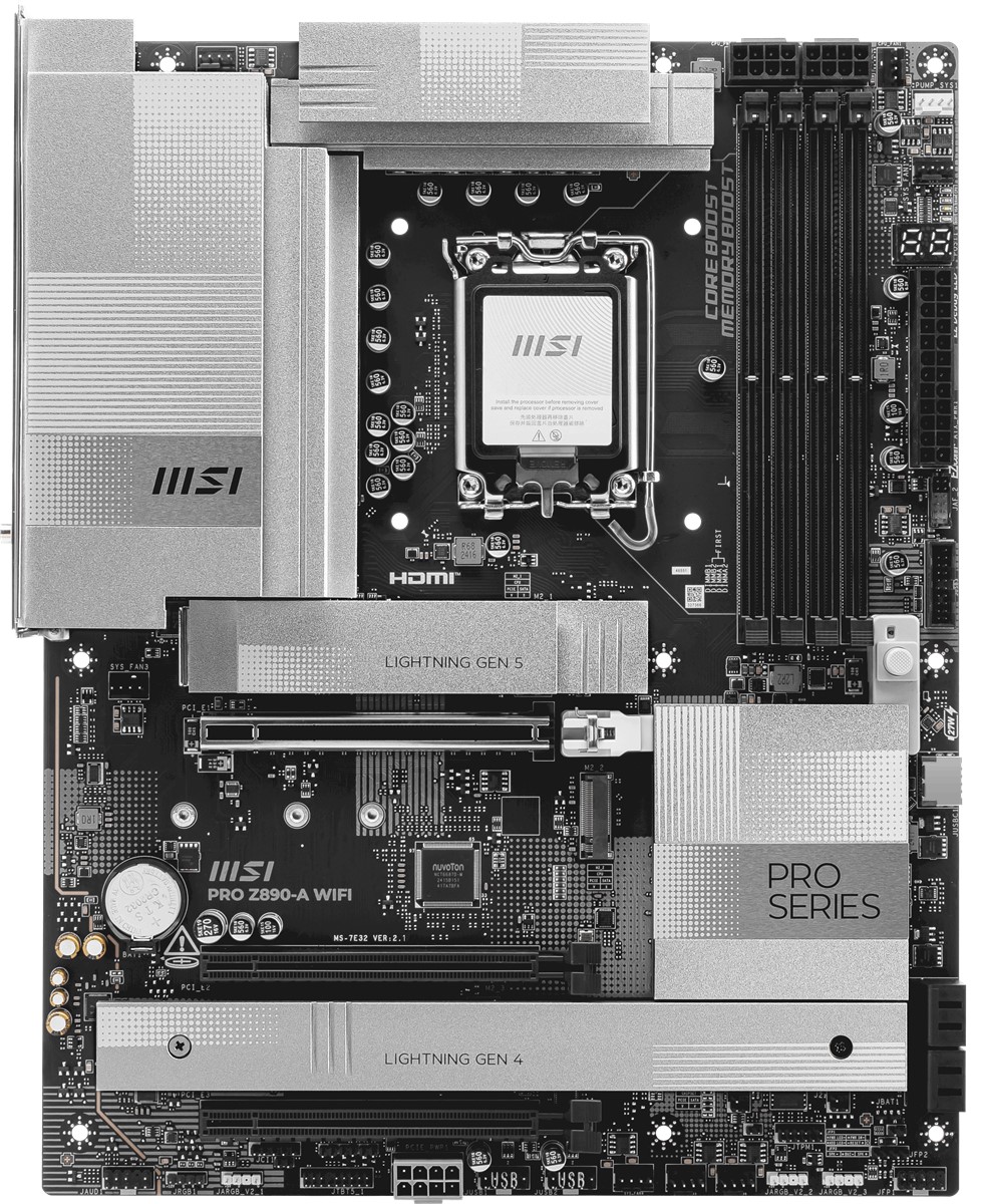 MSI PRO Z890-A WIFI7 DDR5 HDMI-TYPEC PCIE 5.0 1851p ATX