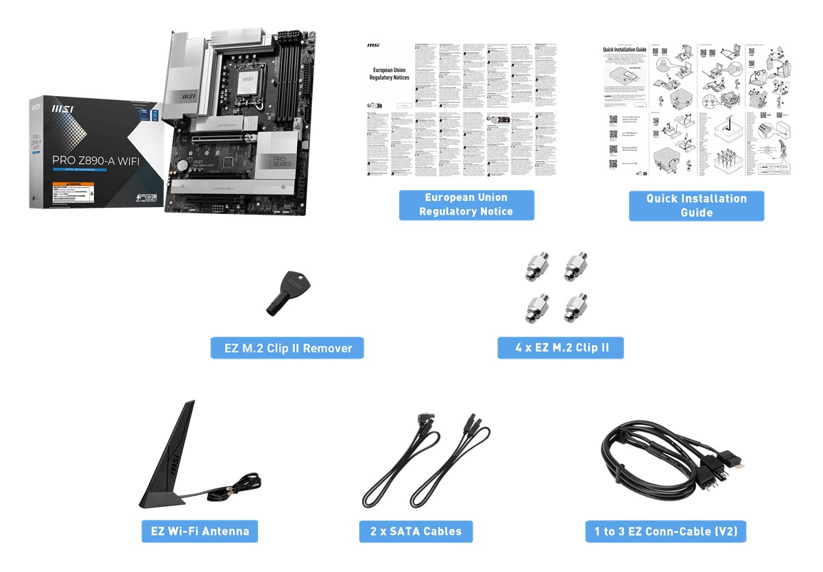MSI PRO Z890-A WIFI7 DDR5 HDMI-TYPEC PCIE 5.0 1851p ATX