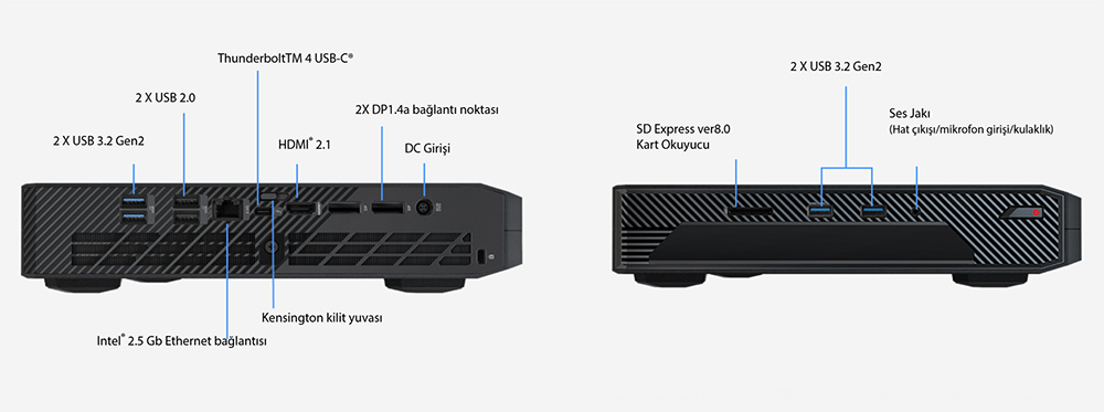 ASUS ULTRA 9 185H-RAM DSİK YOK -RTX4070-FDOS GAMING MINI PC / NUC 14 Performance NUC14SRKU9 / 90AR0042-M001B0