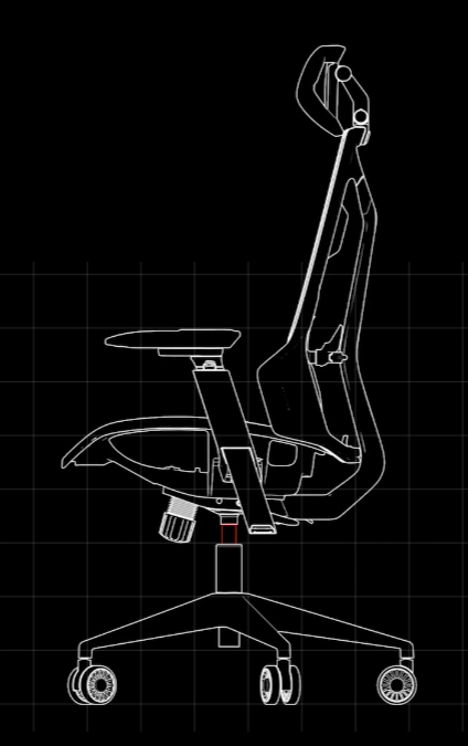 ASUS ROG Destrier SL400C Core Ergonoomik Fileli Oyuncu Koltuğu /  90GC01P0-MSG010