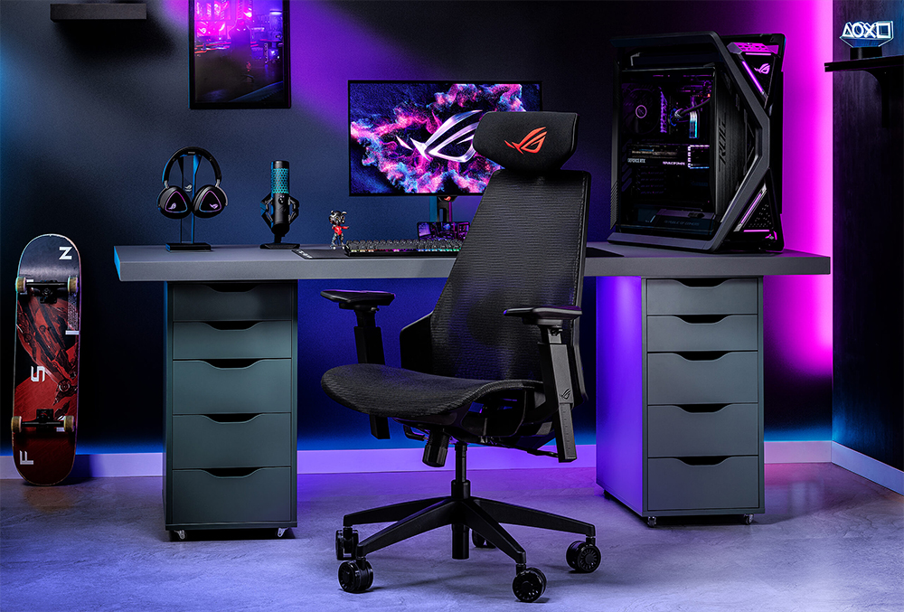 ASUS ROG Destrier SL400C Core Ergonoomik Fileli Oyuncu Koltuğu /  90GC01P0-MSG010