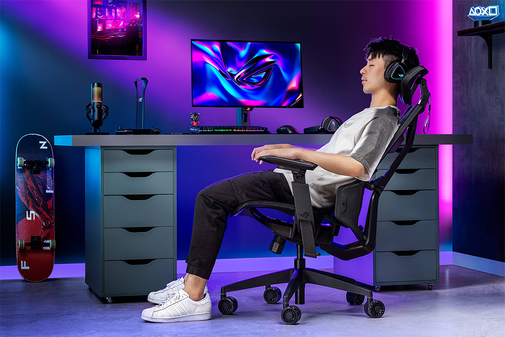 ASUS ROG Destrier SL400C Core Ergonoomik Fileli Oyuncu Koltuğu /  90GC01P0-MSG010