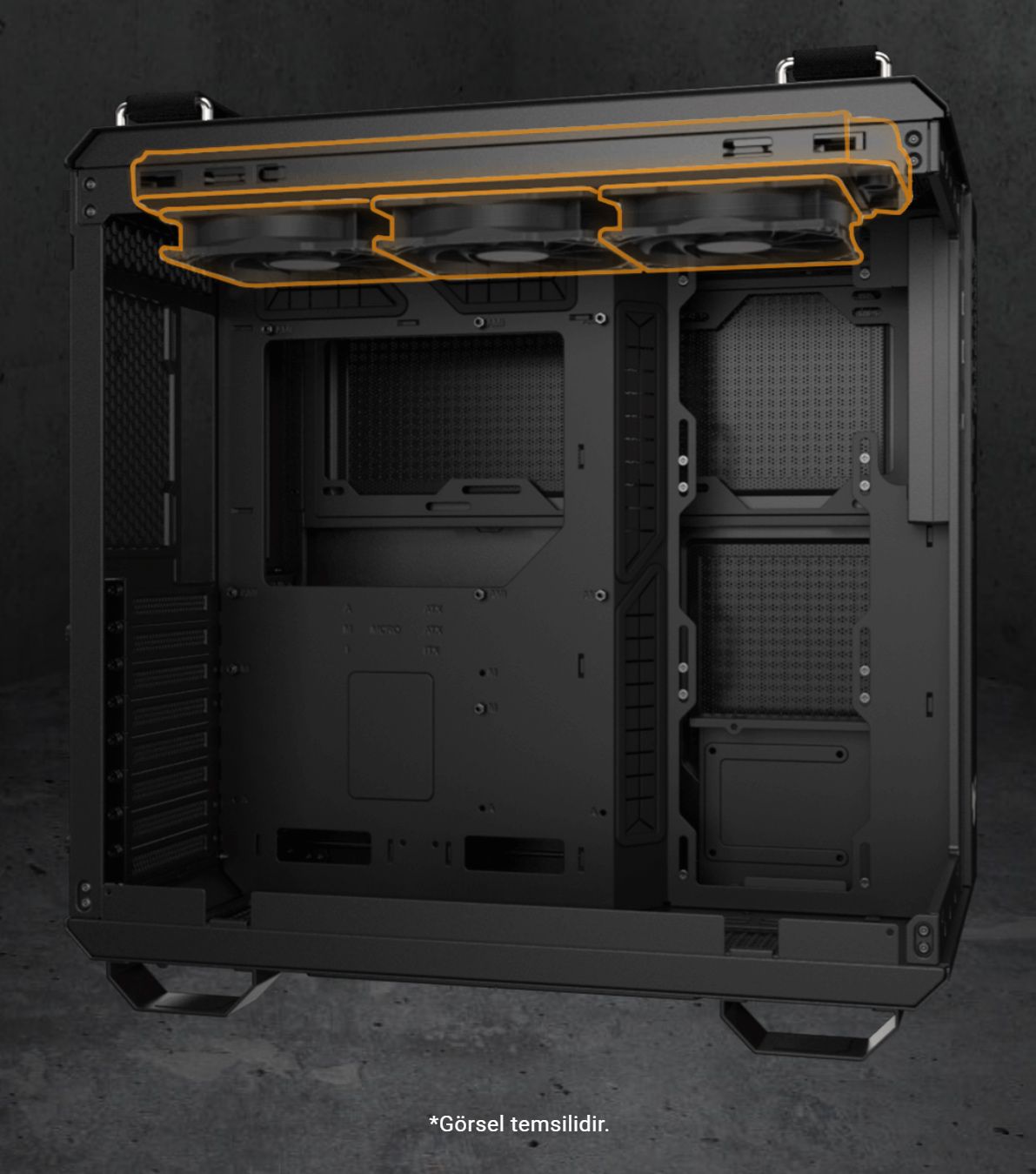ASUS TUF GAMING GT502 HORIZON Gaming Mid-Tower PC Kasası Beyaz / 90DC0093-B19010