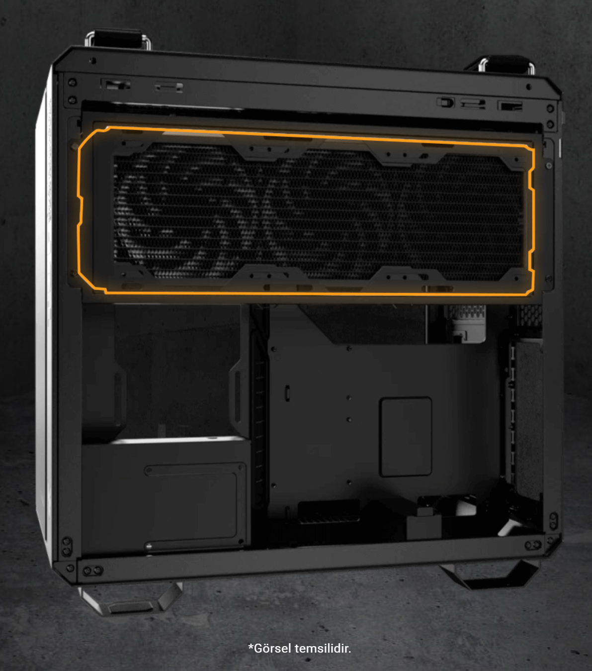 ASUS TUF GAMING GT502 HORIZON Gaming Mid-Tower PC Kasası Beyaz / 90DC0093-B19010