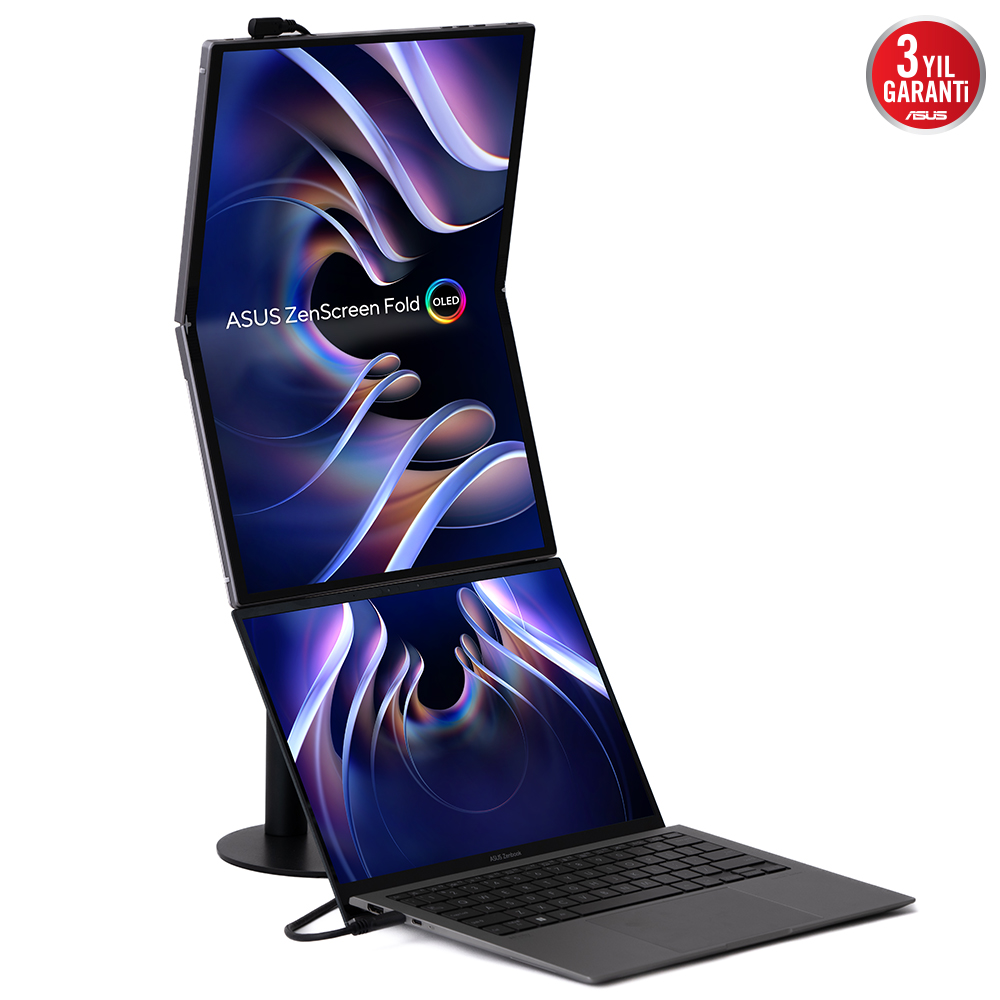 ASUS 17.3" OLED ZenScreen MQ17QH 0.2MS 60HZ mini HDMI-TYPEC Katlanabilir Taşınabilir Monitör 2560x1920