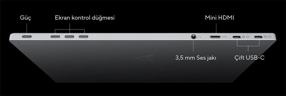 ASUS 17.3" OLED ZenScreen MQ17QH 0.2MS 60HZ mini HDMI-TYPEC Katlanabilir Taşınabilir Monitör 2560x1920