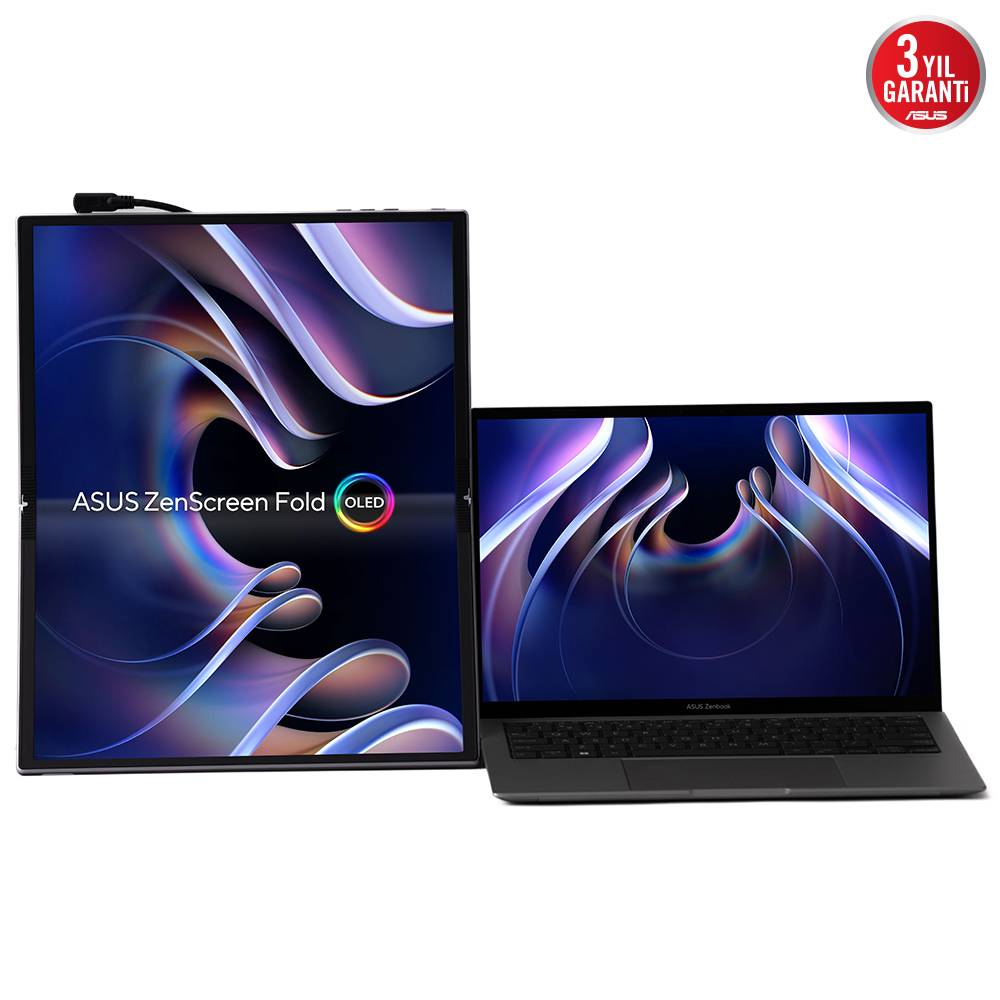 ASUS 17.3" OLED ZenScreen MQ17QH 0.2MS 60HZ mini HDMI-TYPEC Katlanabilir Taşınabilir Monitör 2560x1920