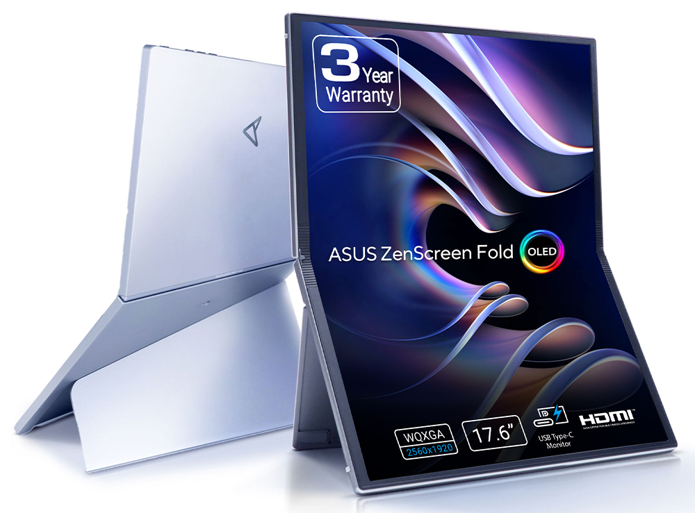 ASUS 17.3" OLED ZenScreen MQ17QH 0.2MS 60HZ mini HDMI-TYPEC Katlanabilir Taşınabilir Monitör 2560x1920