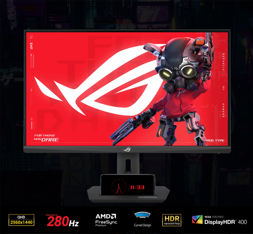 ASUS 31.5" FAST VA ROG STRIX XG32WCMS 1MS 280HZ HDMI-DP Gaming Monitör 2560x1440 / 90LM09X0-B01970