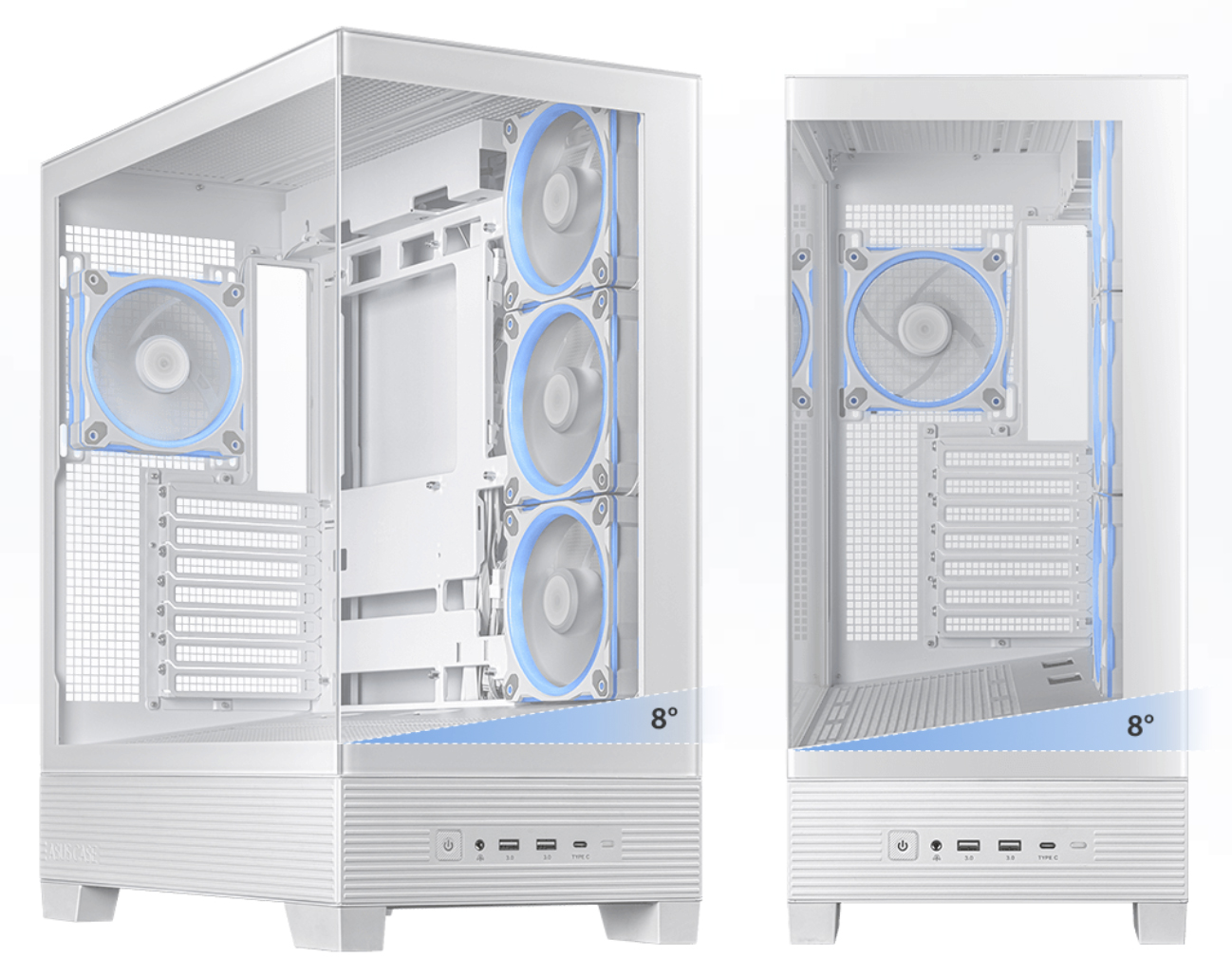 ASUS A31 PLUS TG ARGB WHITE Gaming Mid-Tower PC Kasası Beyaz / 90DC00R3-B19000