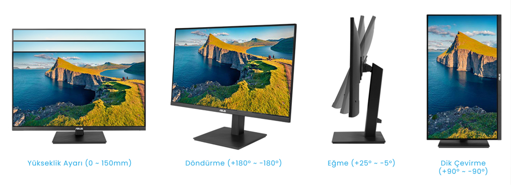 ASUS 31.5" IPS VA32UQSB 4MS 60HZ HDMI-DP USB HUB Kurumsal Monitör 3840x2160 / 90LM04W7-B01E70