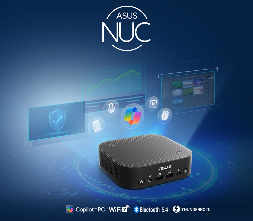 ASUS ULTRA 7 258V-32GB DDR5 RAM-1TB NVME-W11H MINI PC / NUC14 PRO AI NUC14LNKU7094N2