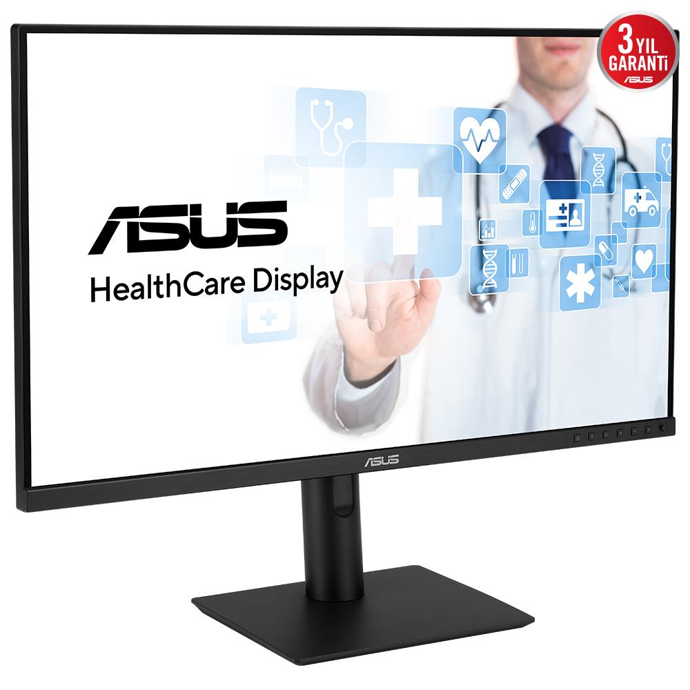 ASUS 27" IPS HA2741A 5MS 75HZ HDMI-DP TYPEC Medikal Pivot Monitör 2560x1440