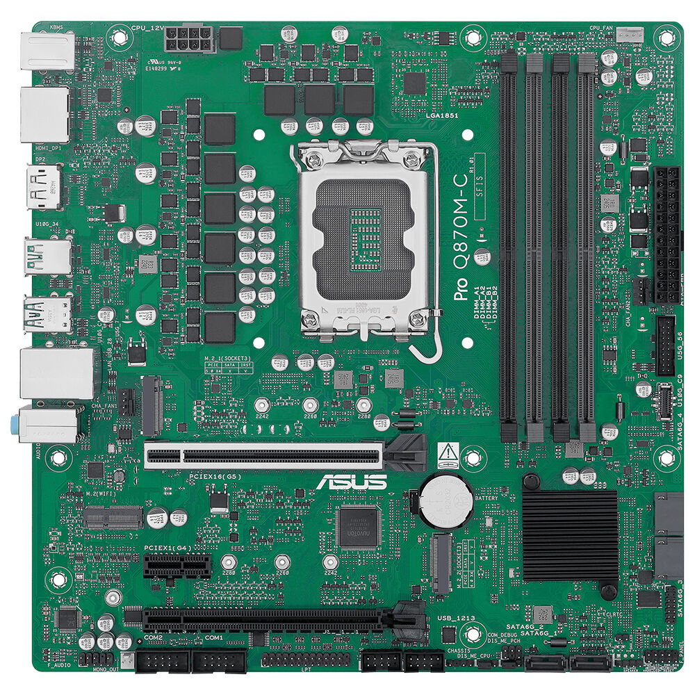 ASUS PRO Q870M-C-CSM DDR5 HDMI-DP TYPEC PCIE 5.0 1851p mATX vPRO Destekli Kurumsal Anakart /  90MB1KEP-M0EAYC