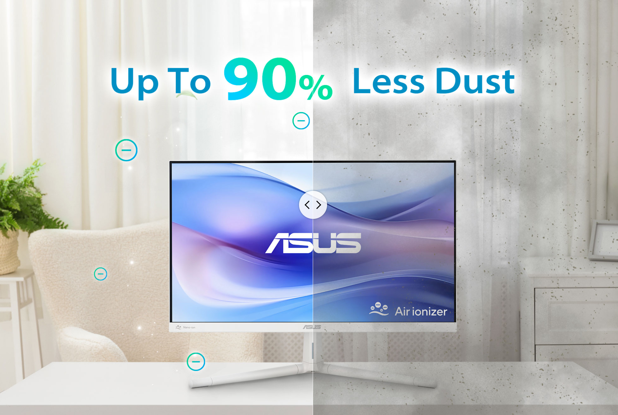 ASUS 27" IPS VU279HFI-W 1MS 100HZ HDMI  Nano İyon Monitör Beyaz 1920x1080 / 90LM09IT-B01K70