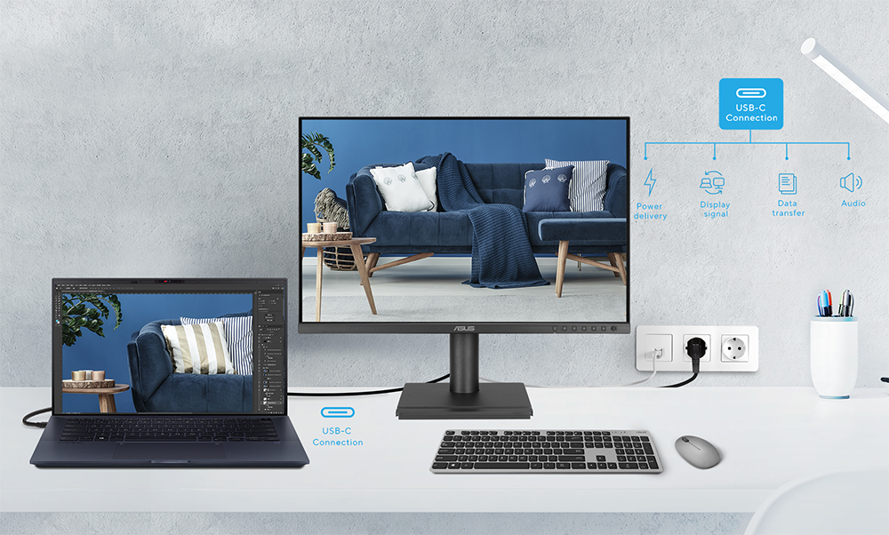 ASUS 24.1" IPS BE248CFN 5MS 100HZ HDMI-DP TYPEC TJ45 Multimedya Kurumsal Pivot Monitör 1920x1200 / 90LM0AJ0-B02K70
