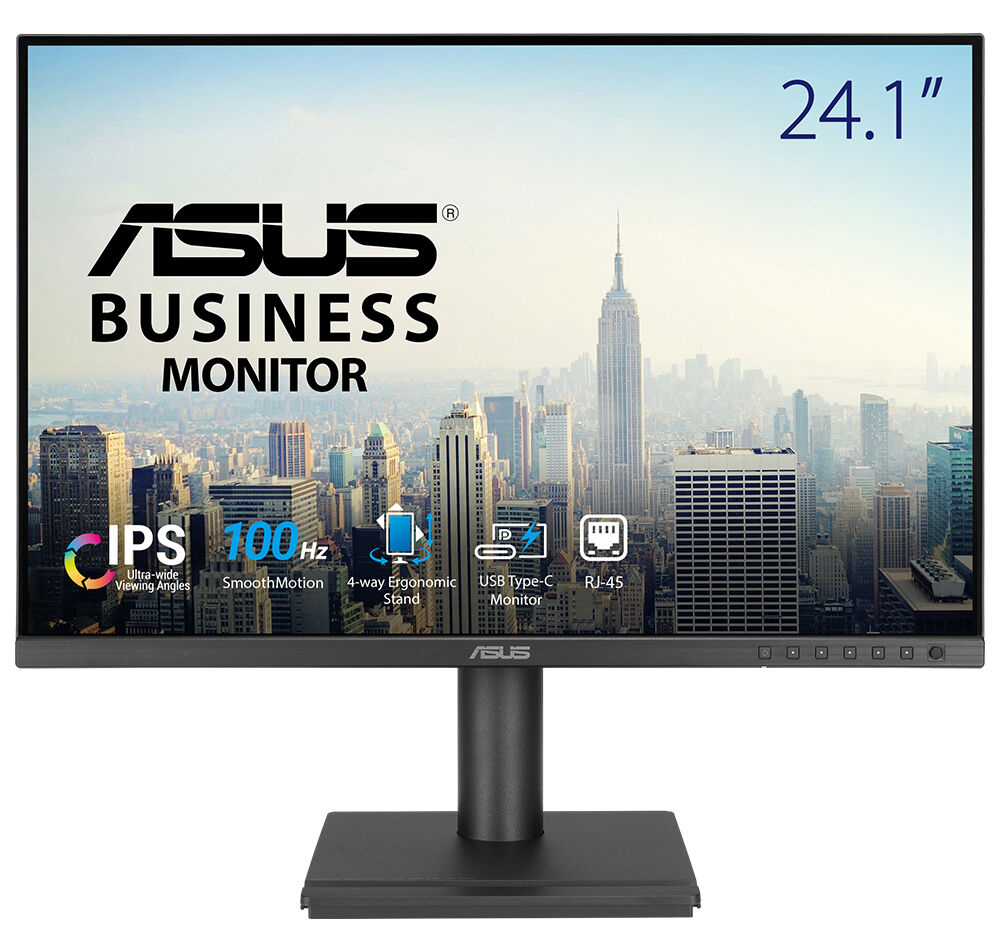 ASUS 24.1" IPS BE248CFN 5MS 100HZ HDMI-DP TYPEC TJ45 Multimedya Kurumsal Pivot Monitör 1920x1200 / 90LM0AJ0-B02K70