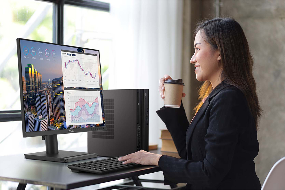 ASUS 24.1" IPS BE248CFN 5MS 100HZ HDMI-DP TYPEC TJ45 Multimedya Kurumsal Pivot Monitör 1920x1200 / 90LM0AJ0-B02K70