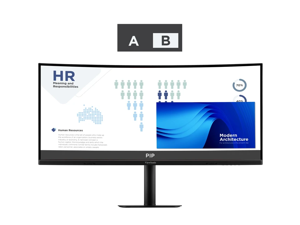 VIEWSONIC 37.5" IPS VA3820C 5MS 75HZ HDMI-DP TYPEC Kavisli Kurumsal Monitör 3840x1600