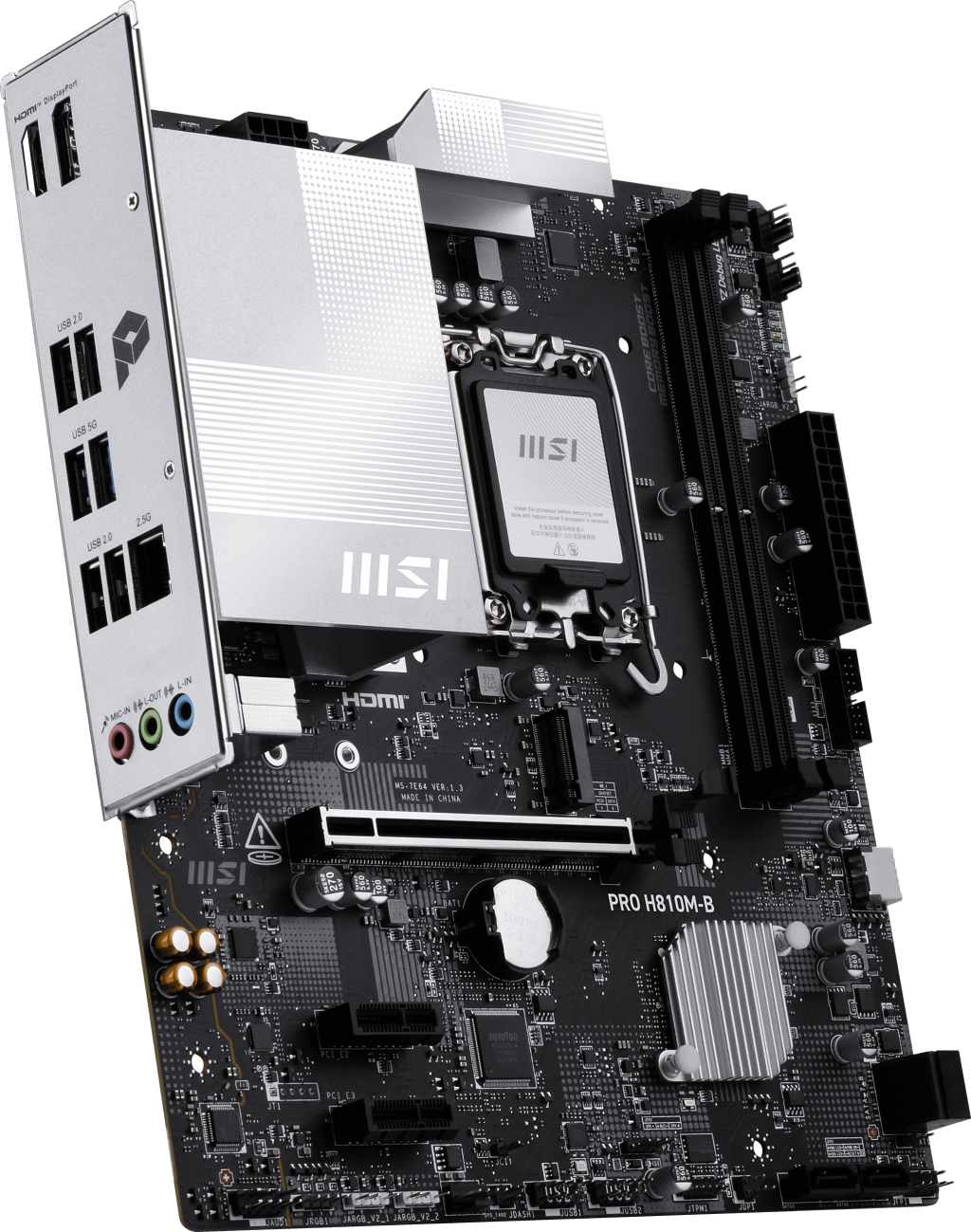 MSI PRO H810M-B DDR5 HDMI-DP PCIE 4.0 1851p mATX
