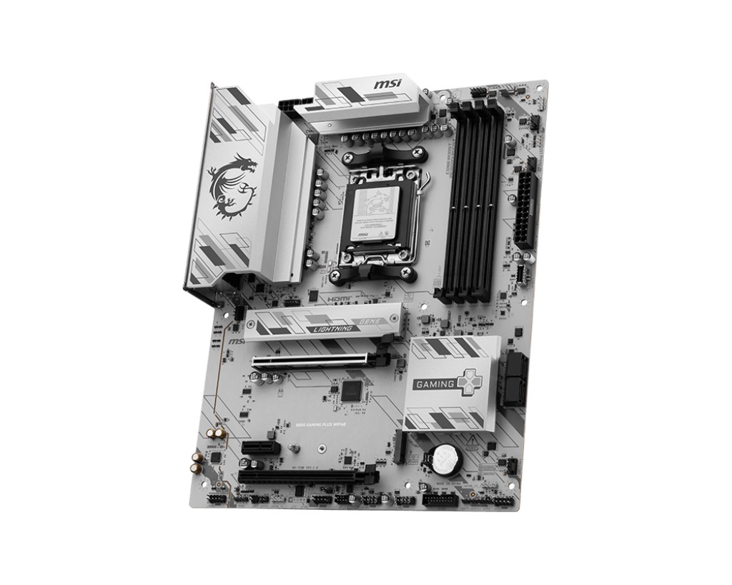 MSI B850 GAMING PLUS WIFI6E DDR5 HDMI-DP TYPEC PCIE 5.0 AM5 ATX BEYAZ