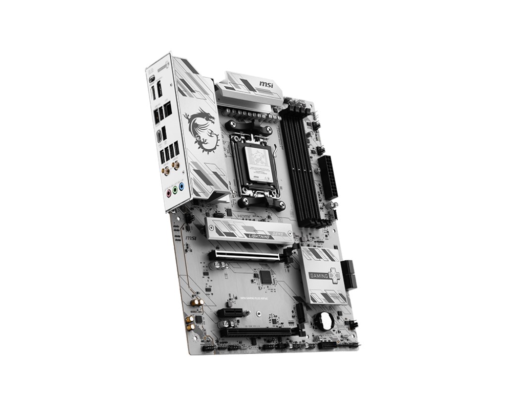 MSI B850 GAMING PLUS WIFI6E DDR5 HDMI-DP TYPEC PCIE 5.0 AM5 ATX BEYAZ