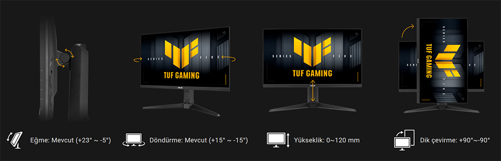 ASUS 27" IPS TUF GAMING VG279QML5A 0.3MS 240HZ HDMI-DP Gaming Monitör 1920x1080