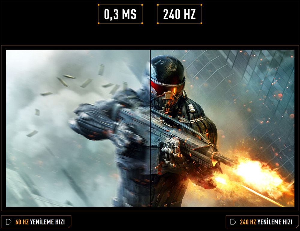 ASUS 27" IPS TUF GAMING VG279QML5A 0.3MS 240HZ HDMI-DP Gaming Monitör 1920x1080