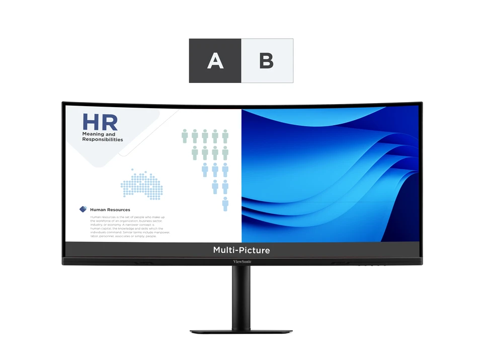 VIEWSONIC 34" IPS VA3420C 1MS 120HZ HDMI-DP Multimedya Kavisli Kurumsal Monitör 3440x1440