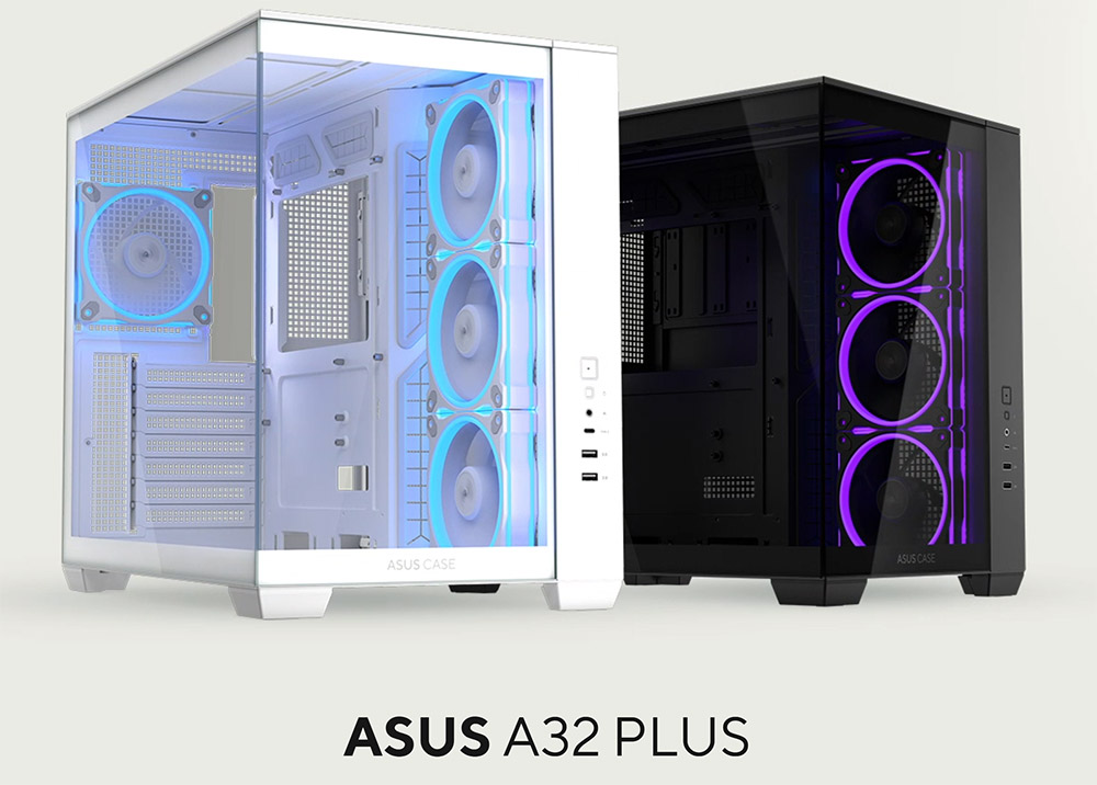 ASUS A32 PLUS TG ARGB Gaming Mid-Tower PC Kasası Beyaz / 90DC00S3-B19000