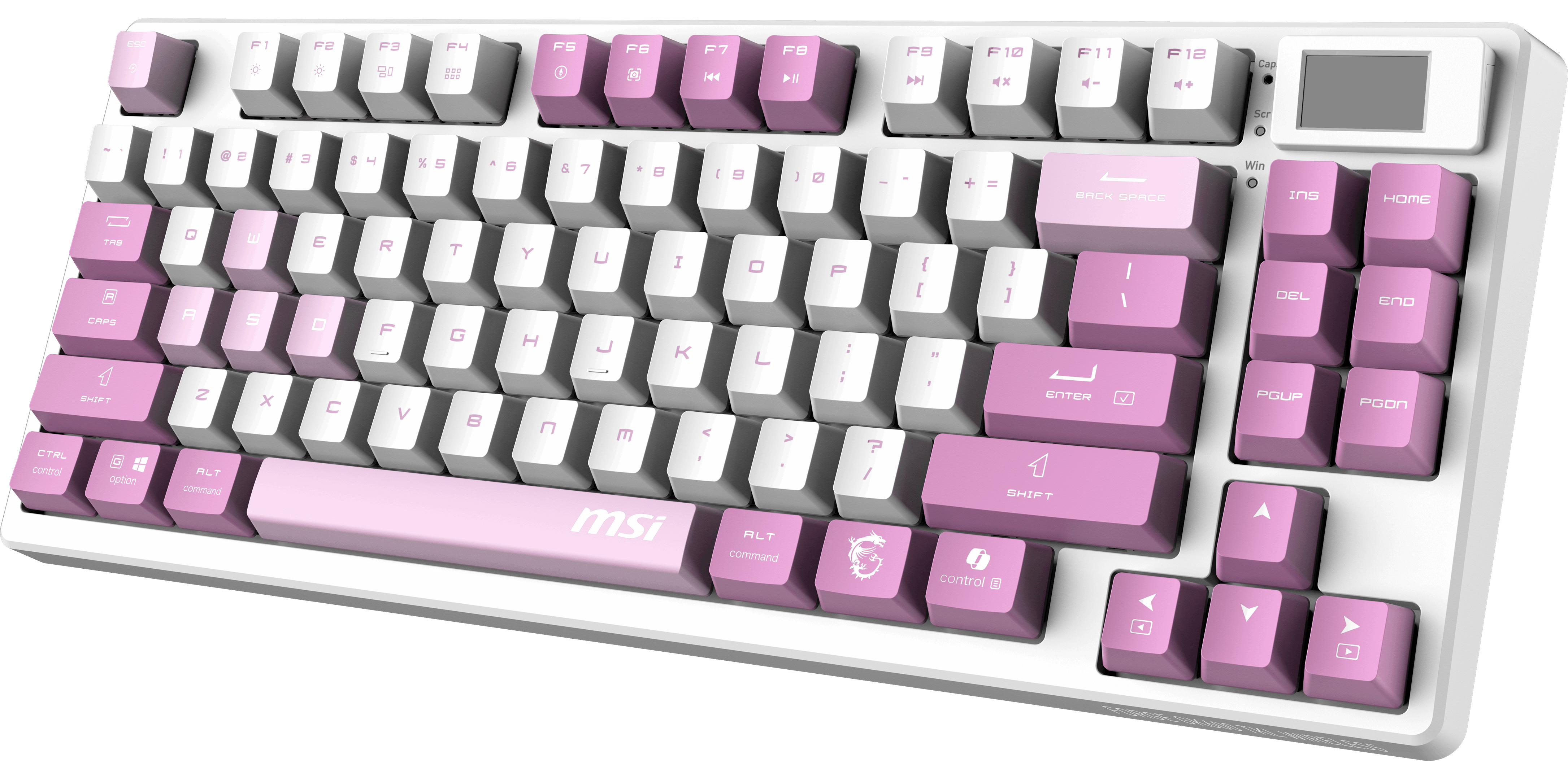 MSI Q TR GG Forge GK600 TKL Violet Switch Mekanik Beyaz/Mor Oyuncu Klavyesi