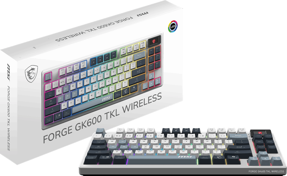 MSI Q TR GG Forge GK600 TKL Sky Switch Mekanik Beyaz Oyuncu Klavyesi ikinci görünüm