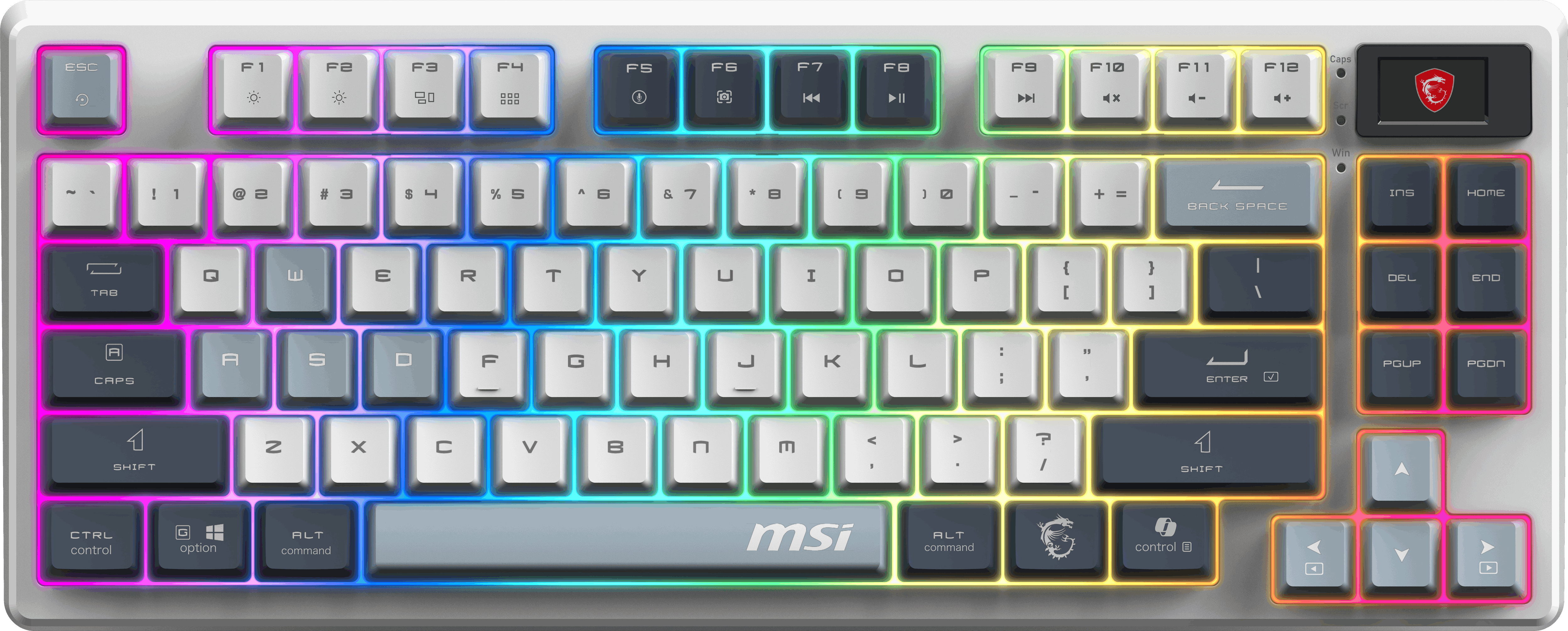 MSI Q TR GG Forge GK600 TKL Sky Switch Mekanik Beyaz Oyuncu Klavyesi