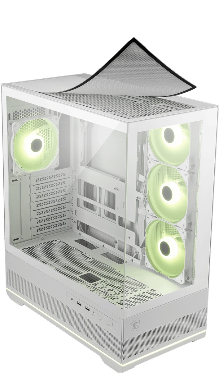 MSI MAG PANO 110R PZ WHITE Gaming Mid-Tower PC Kasası Beyaz