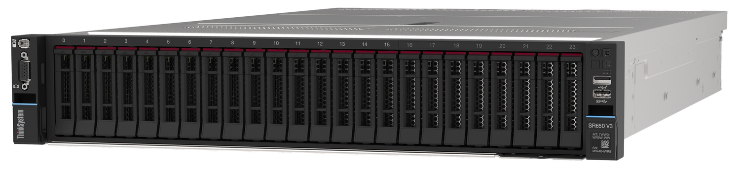 LENOVO SR650 v3 7D76A05MEA XEON SILVER 4514Y-32GB DDR5 RDIMM-1100W Rack Sunucu ikinci görünüm