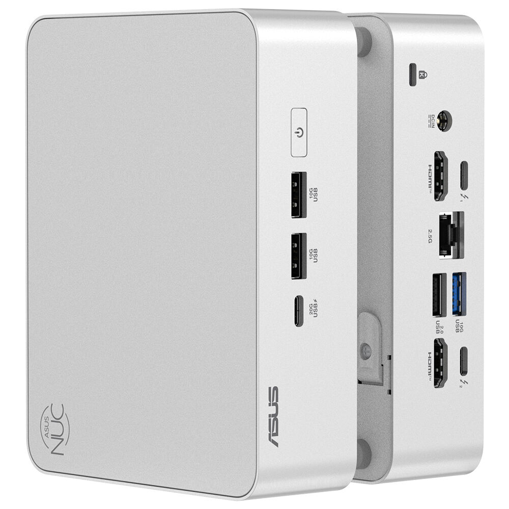 ASUS ULTRA 225H-RAM-DİSK YOK-FDOS MINI PC GÜMÜŞ / NUC15 PRO+ RNUC15CRSU500002