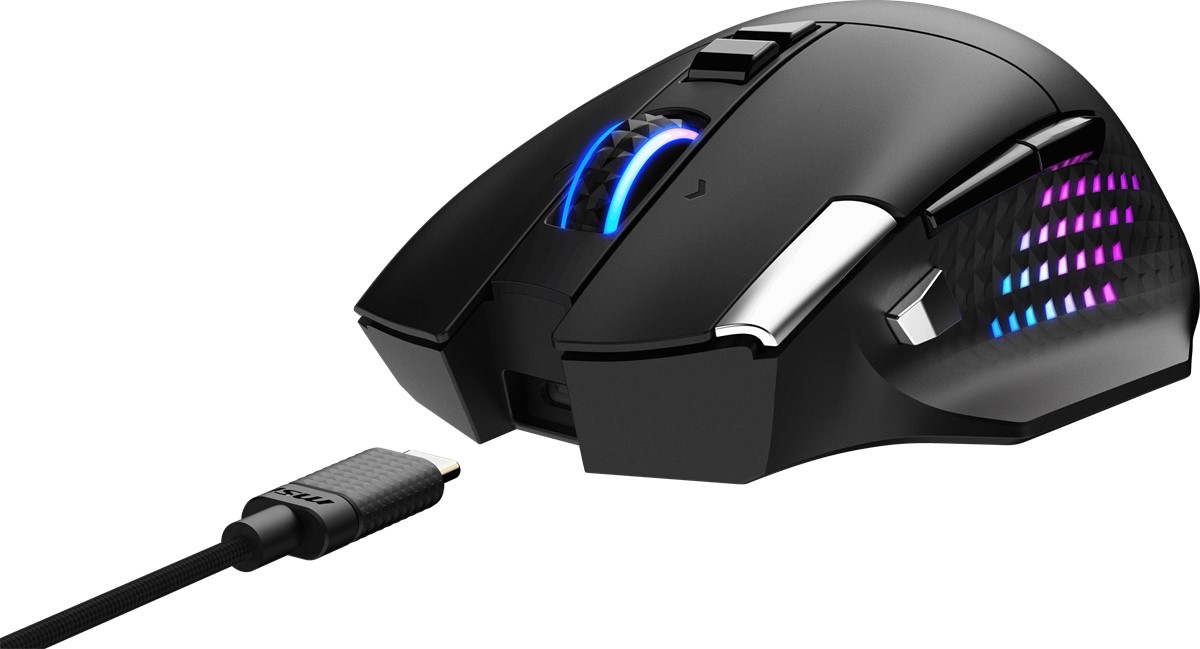 MSI GG Versa Pro Wireless 26000 DPI Kablosuz Oyuncu Faresi + Mouse Dock Pro Şarj Standı Seti