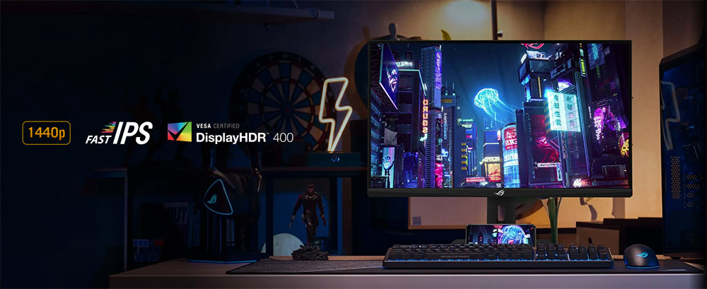 ASUS 27" IPS ROG STRIX XG27ACMS 0.3MS 320HZ OC HDMI-DP TYPEC Pivot Gaming Monitör 2560x1440 /  90LM0BE0-B01171