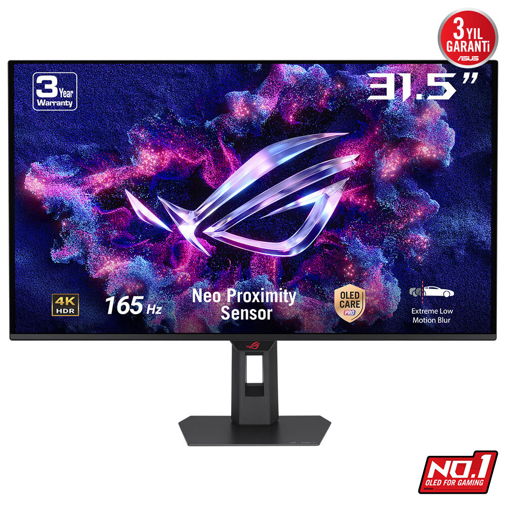 ASUS 31.5" OLED ROG STRIX XG32UCDS 0.03MS 165HZ HDMI-DP TYPEC Gaming Monitör 3840x2160