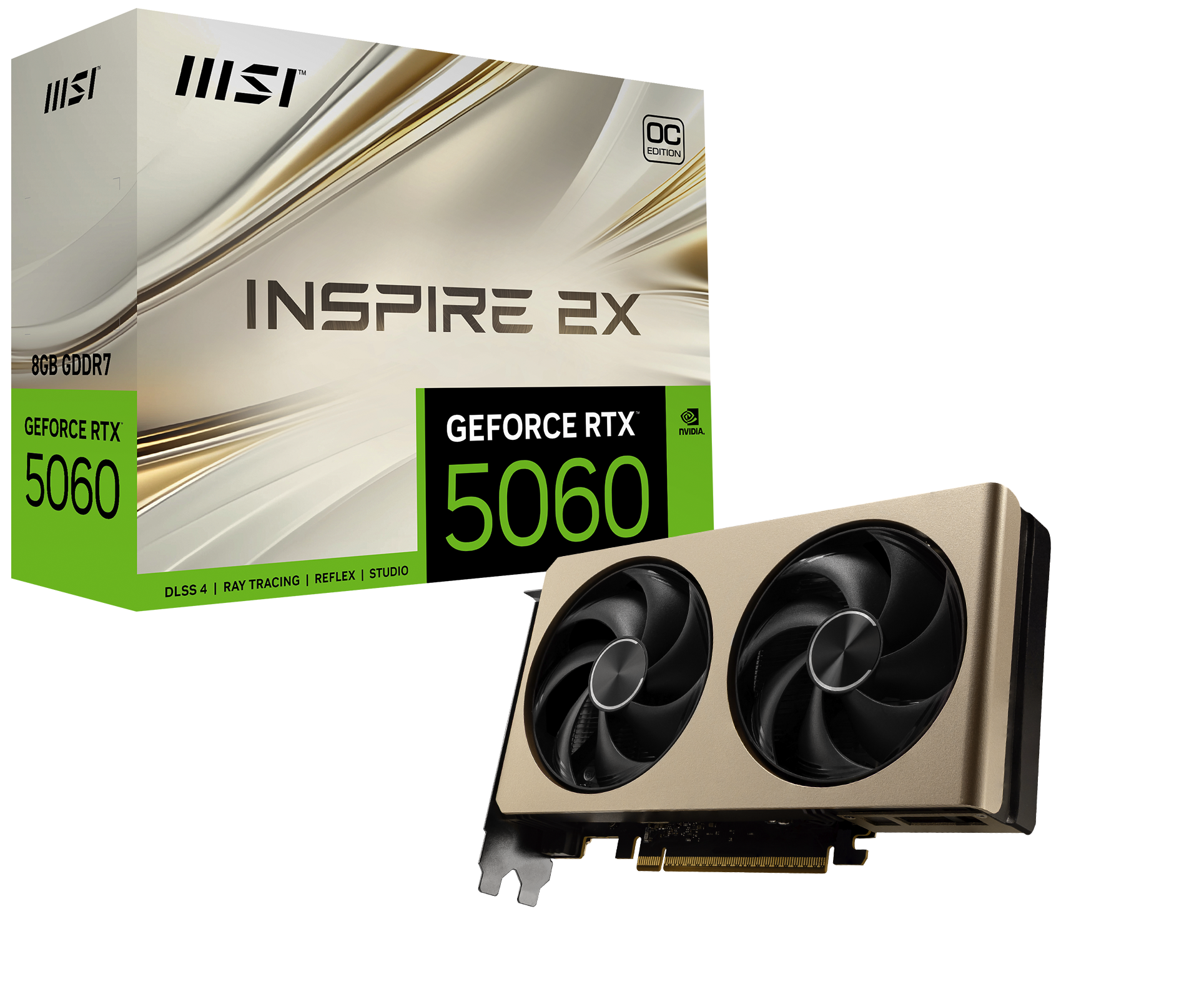 MSI 8GB RTX5060 8G INSPIRE 2X OC GDDR7 128bit HDMI-DP PCIE 5.0