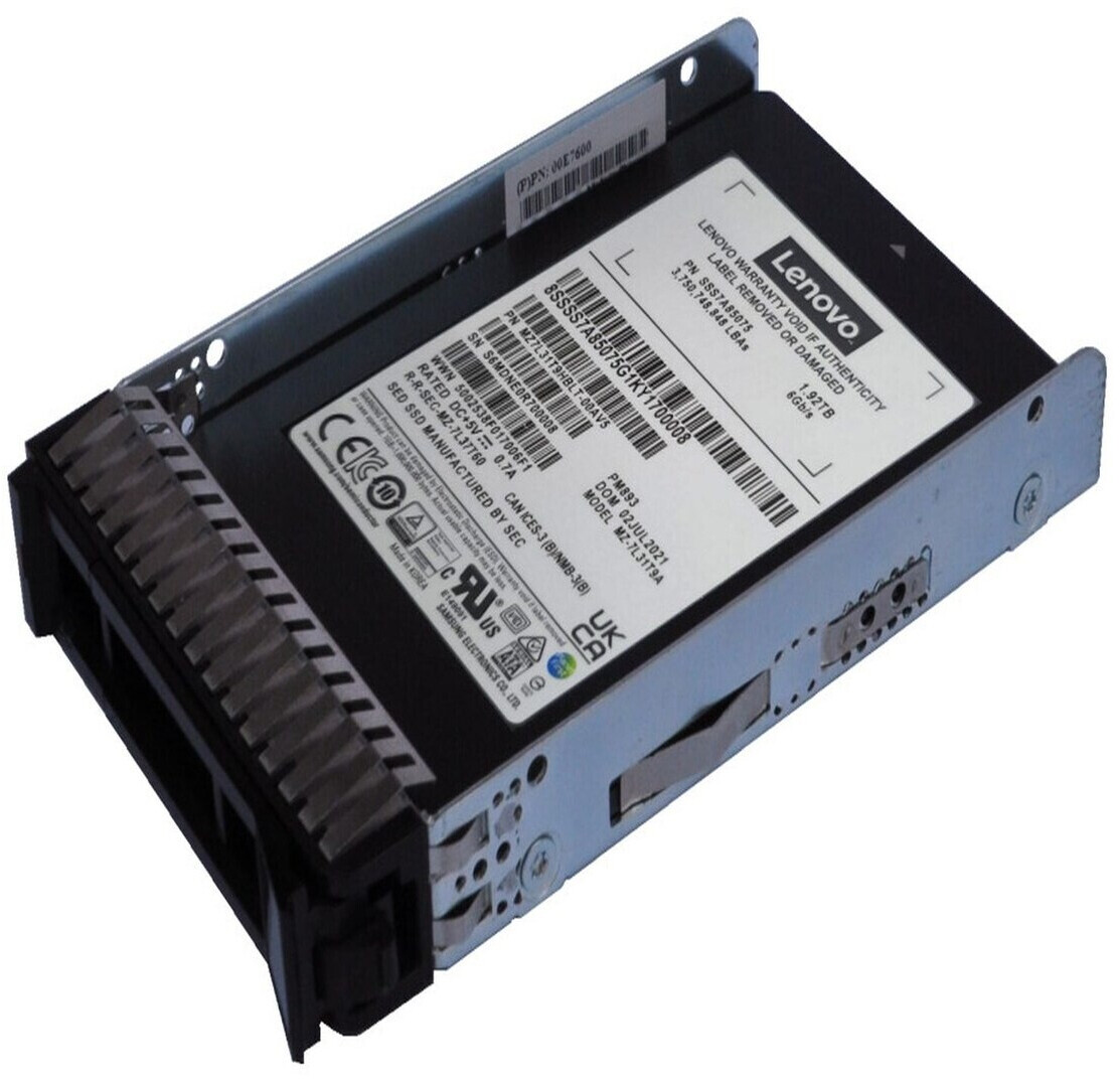 LENOVO 3.84TB ThinkSystem 4XB7A90876 Hot-Swap Enterprise Sata-3 SSD Dİsk ikinci görünüm