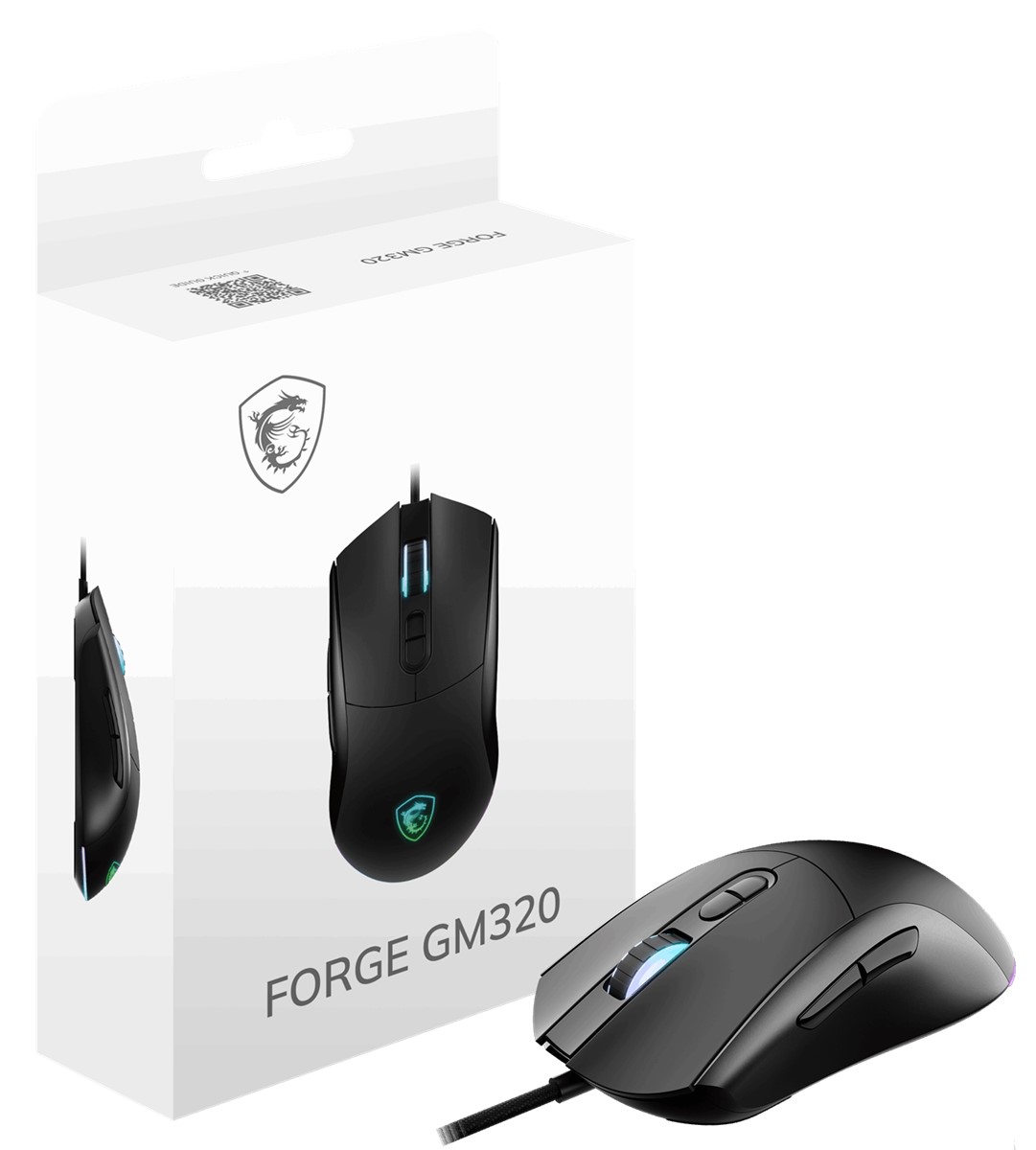 MSI GG Forge GM320 RGB 12800 DPI Kablolu Siyah Oyuncu Mouse ikinci görünüm