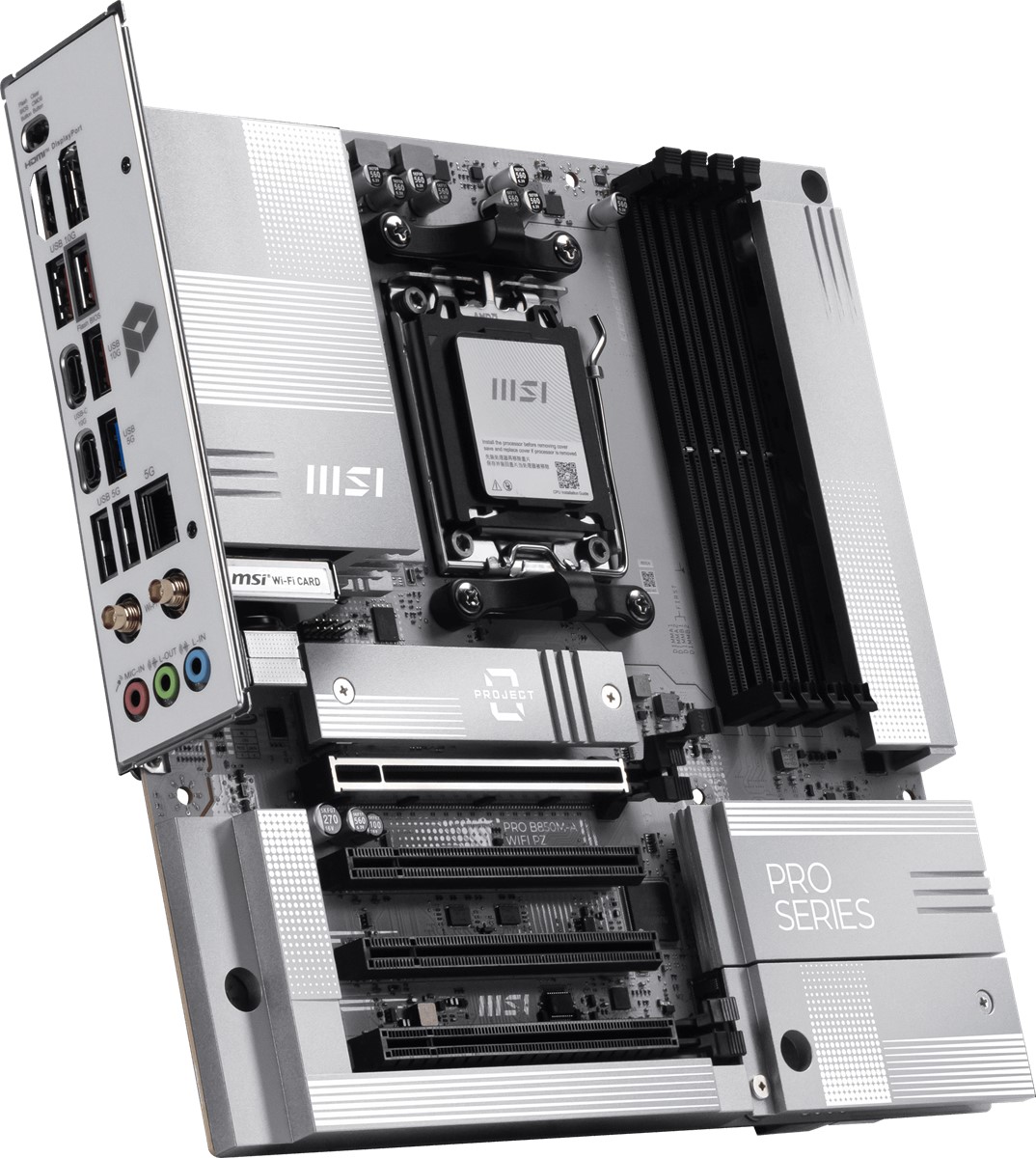 MSI PRO B850M-A WIFI7 PZ DDR5 HDMI-DP TYPEC PCIE 5.0 AM5 mATX BEYAZ