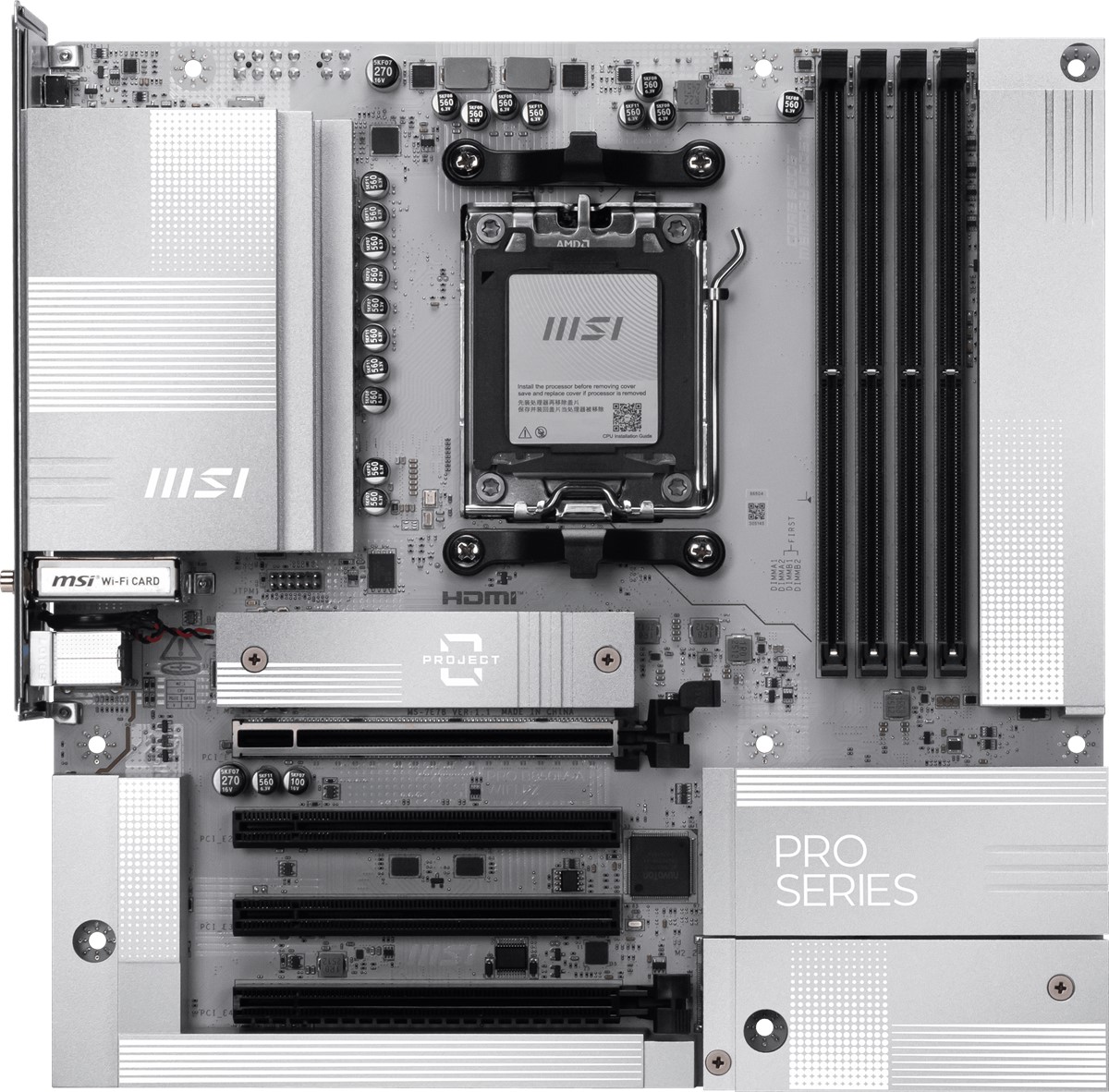 MSI PRO B850M-A WIFI7 PZ DDR5 HDMI-DP TYPEC PCIE 5.0 AM5 mATX BEYAZ