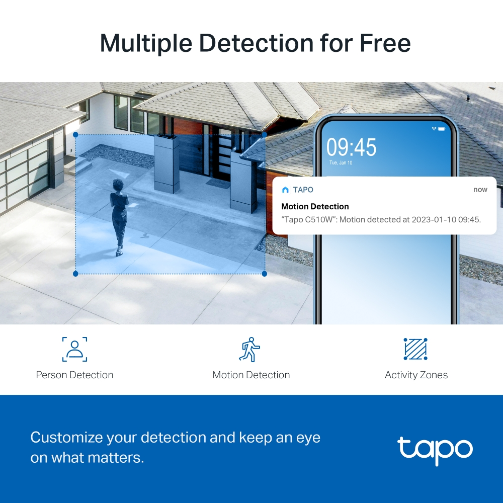 TP-LINK 3MP 4mm  Wıfı Kablosuz Pan-Tilt IP Kamera MC510