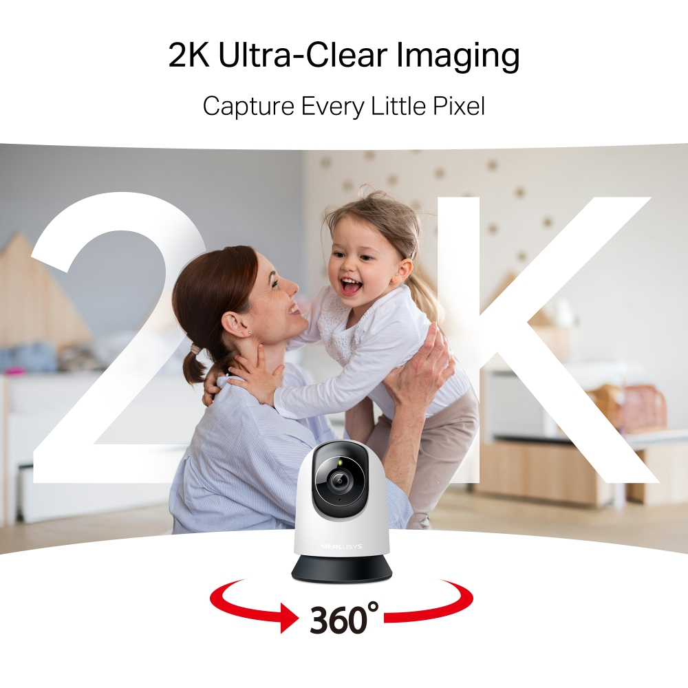 MERCUSYS 3MP 4mm Kablosuz Wıfı Pan-Tilt Harici IP Kamera MC210