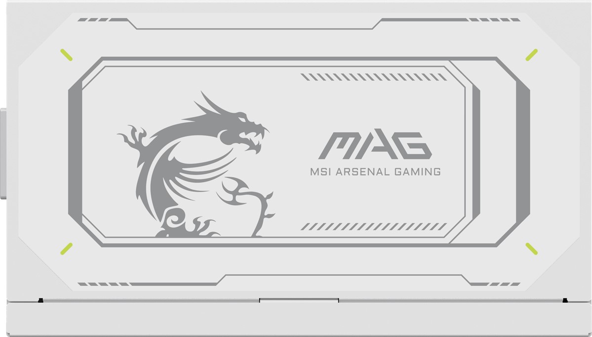 MSI 1000w 80+ Gold MAG A1000GL PCIE5 WHITE Tam Modüler Power Supply Beyaz
